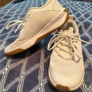 Nike White Trainers with Gum Outsole